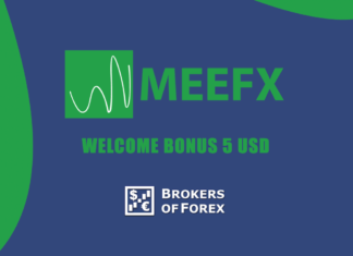 MeeFX – Welcome Bonus 5 USD MeeFX Welcome Bonus
