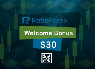 RoboForex – Welcome Bonus 30$ RoboForex Welcome Bonus
