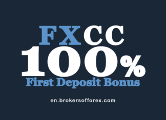 FXCC – 100% First Deposit Bonus FXCC First Deposit Bonus