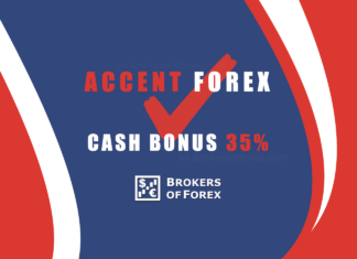 AccentForex – Cash Bonus 35% AccentForex Cash Bonus 35%