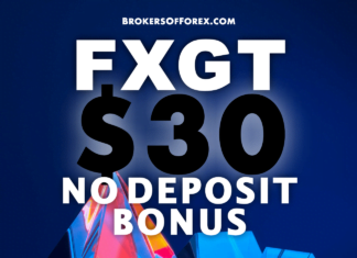 FXGT – 30 USD No Deposit Bonus FXGT $30 No Deposit Bonus