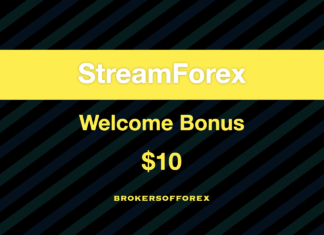 StreamForex – $10 Start Trading Bonus StreamForex Welcome Bonus