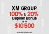XM Group – Deposit Bonus 100% & 20% XM Group Deposit Bonus up to $10,500