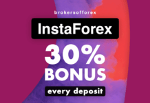 InstaForex – 30% Welcome Bonus InstaForex 30% Bonus On Every Deposit