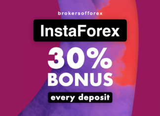 InstaForex – 30% Welcome Bonus InstaForex 30% Bonus On Every Deposit