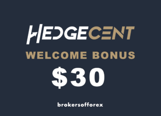 Hedgecent – $30 Welcome Bonus Hedgecent Welcome No-Deposit Bonus