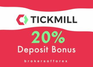 Tickmill – 20% Deposit Bonus Tickmill 20% Deposit Bonus