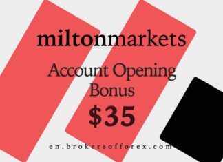 Milton Markets – Account Opening Bonus $35 MiltionMarkets Account Opening Bonus $35