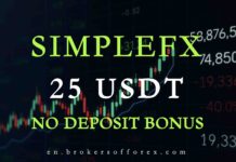 SimpleFX – Bonus Without Deposit SimpleFX 25 USDT No Deposit Bonus