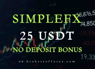 SimpleFX – Bonus Without Deposit SimpleFX 25 USDT No Deposit Bonus