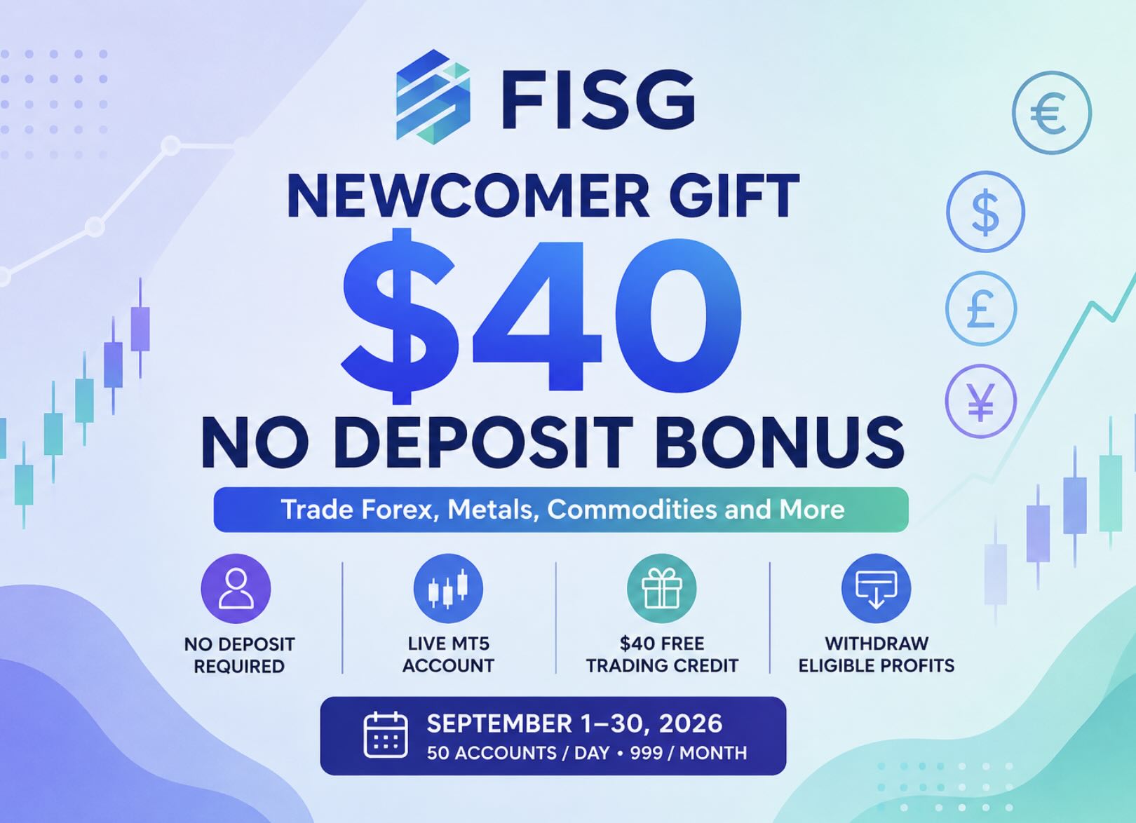 FISG Newcomer Gift - Forex No Deposit Bonus