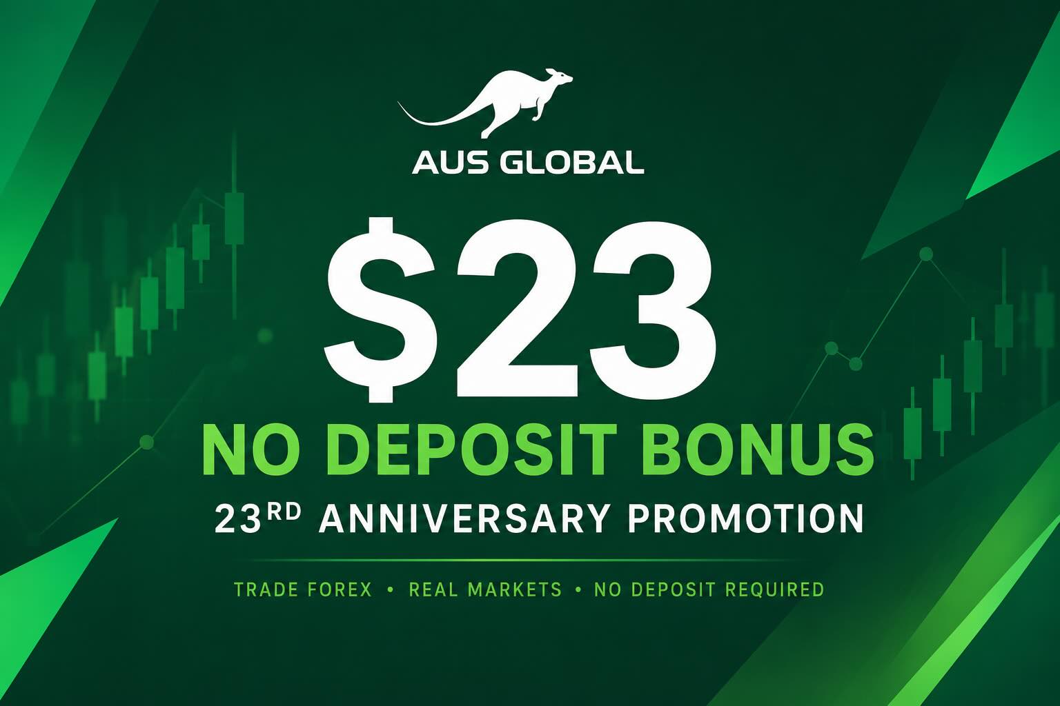 AUS GLOBAL $23 No Deposit Bonus